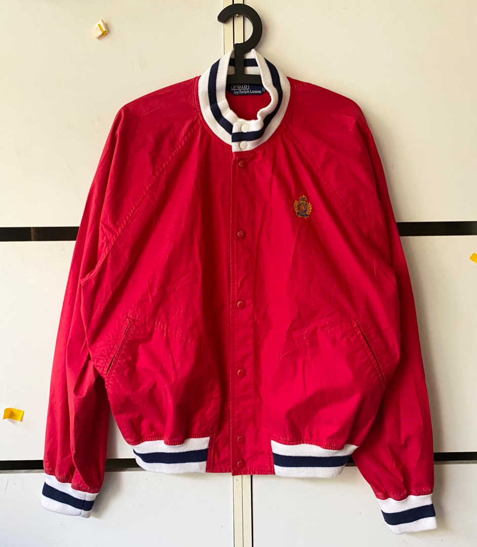 VINTAGE POLO RALPH LAUREN BOMBER VARSITY JACKET - F05, Men's Fashion,  Coats, Jackets and Outerwear on Carousell