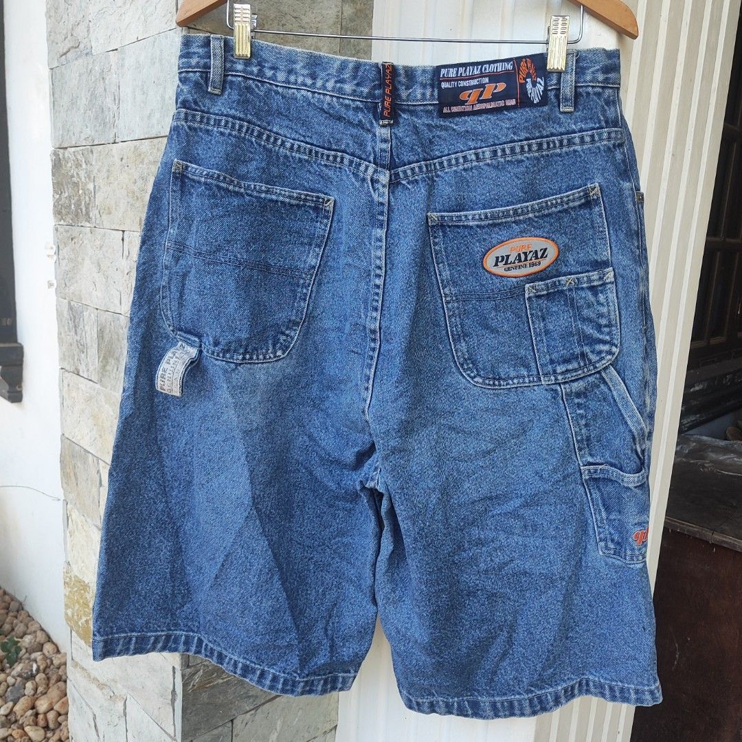 Vintage Pure Playaz Jorts, Men's Fashion, Bottoms, Shorts on Carousell