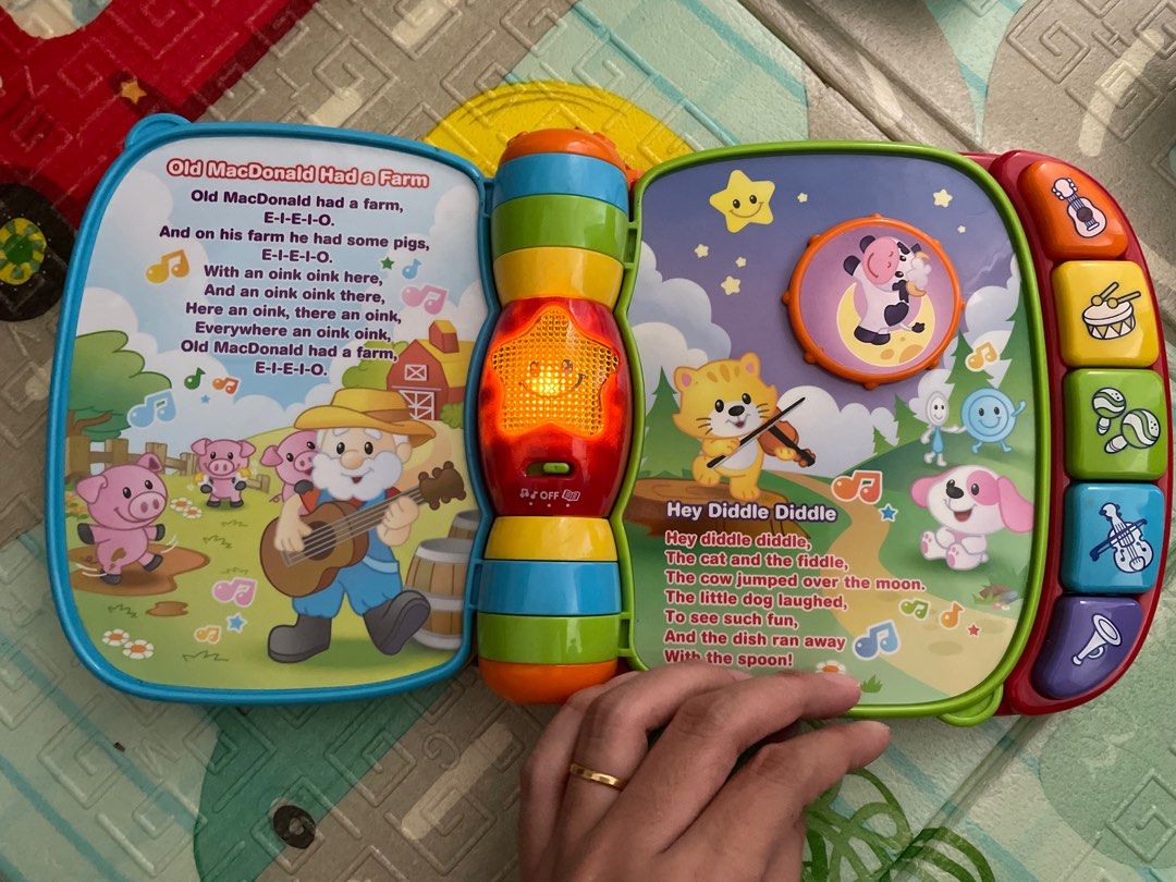 Vtech musical rhymes book, Hobbies & Toys, Toys & Games on Carousell