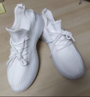 White fabric shoes