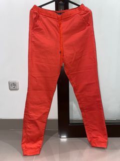 Zara baggy pants - neon pink/coral