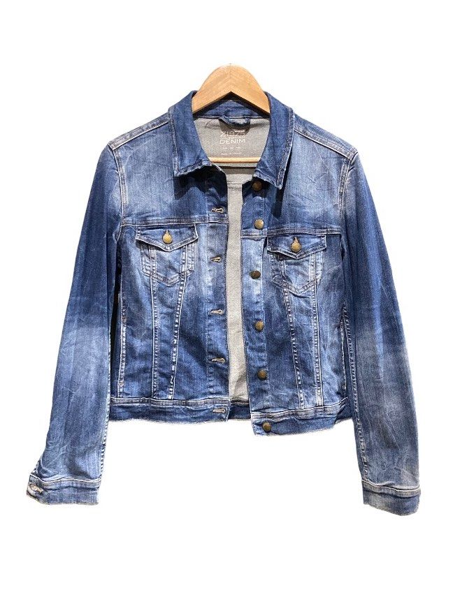 SALE ZARA BASIC DEPT Z1975 DENIM Classic washed uneven acid