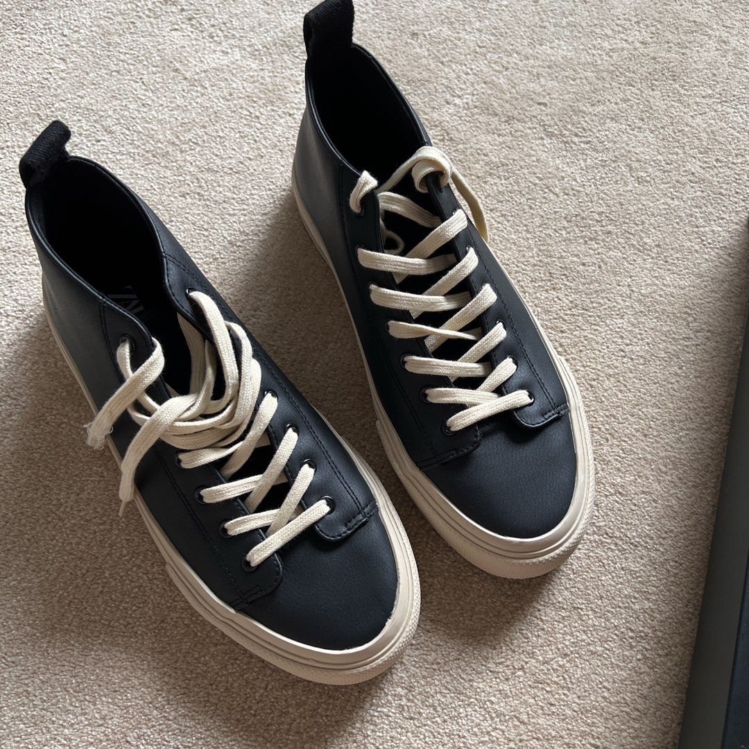 Zara High Top Sneakers Men s Fashion Footwear Sneakers on Carousell
