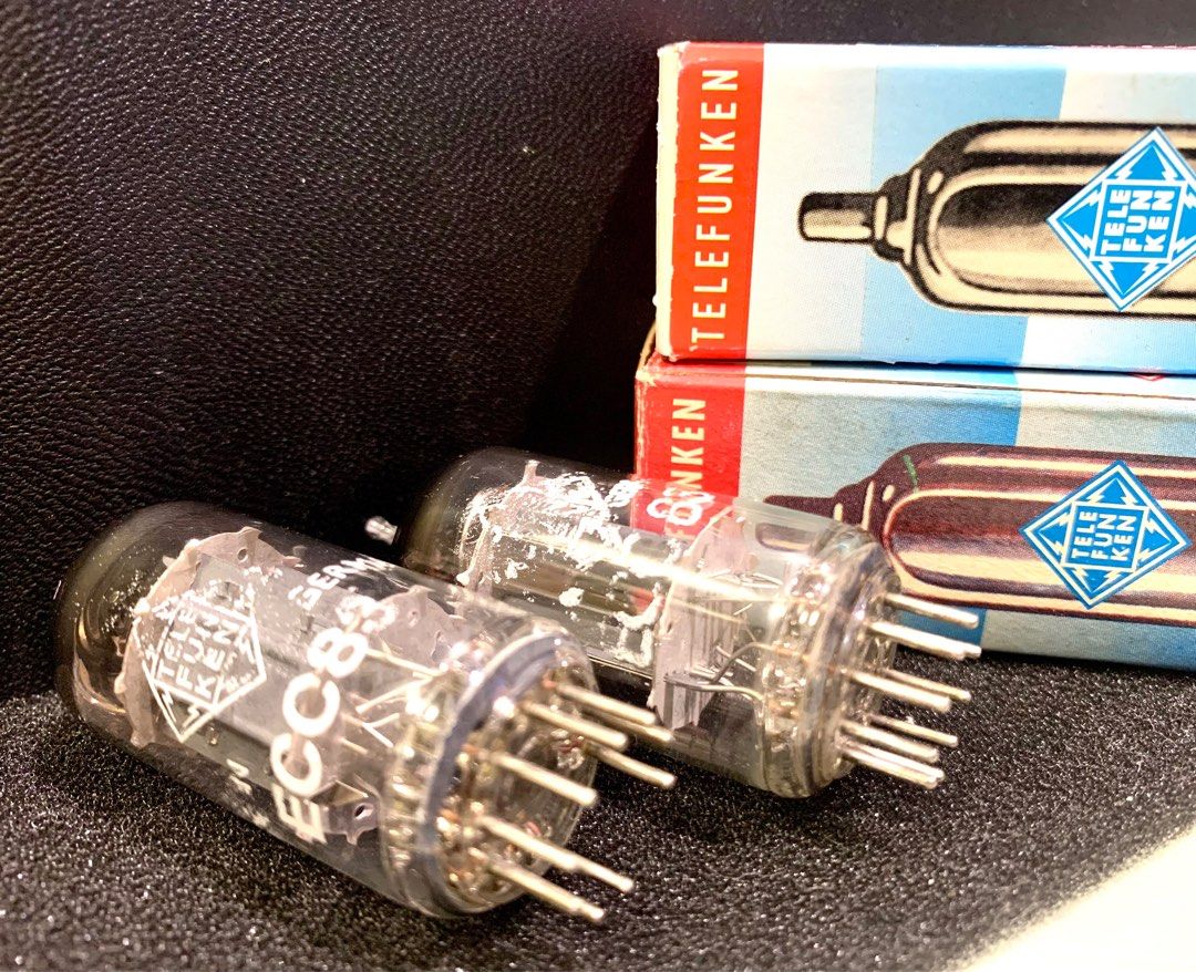 12ax7 ecc83 Telefunken have box paired pair, 一對德國德律風根配對