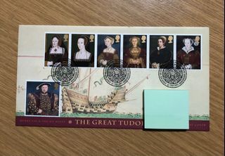 1997 UK Royal Mail FDC First Day Cover The Great Tudor Henry VIII & six wives stamps