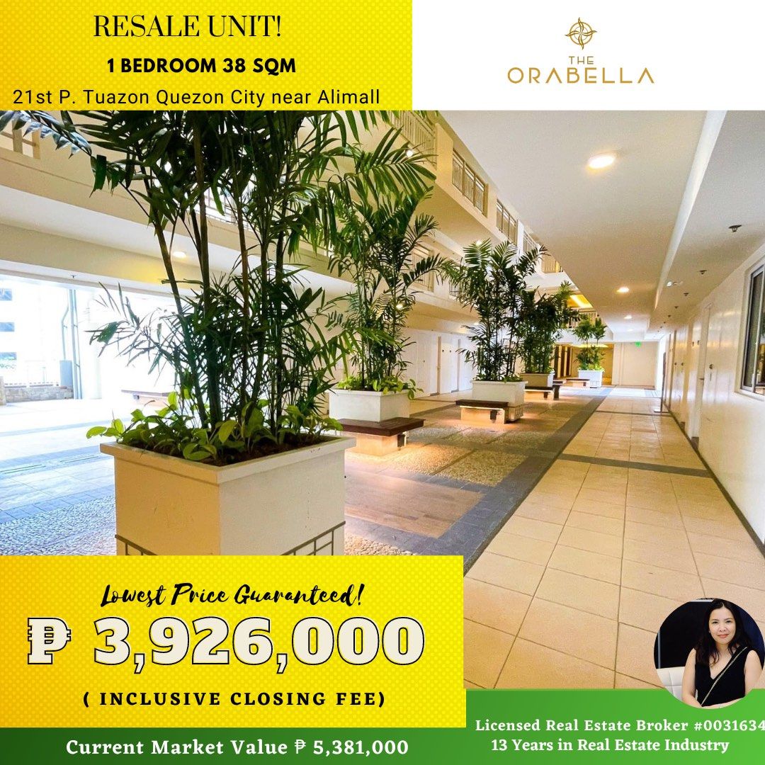 1BR 38sqm Resale Condo in Cubao Quezon City The Orabella by DMCI Homes