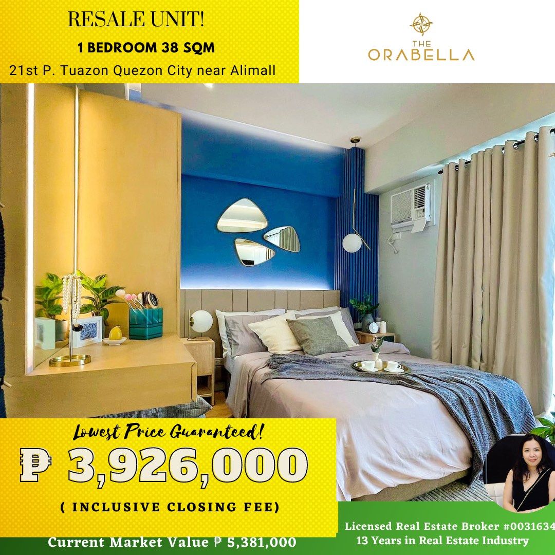 1BR 38sqm Resale Condo in Cubao Quezon City The Orabella by DMCI Homes
