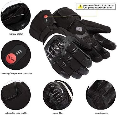 3258 2XL Winter Warm Outdoor Sports Heated Motorcycle Gloves IN