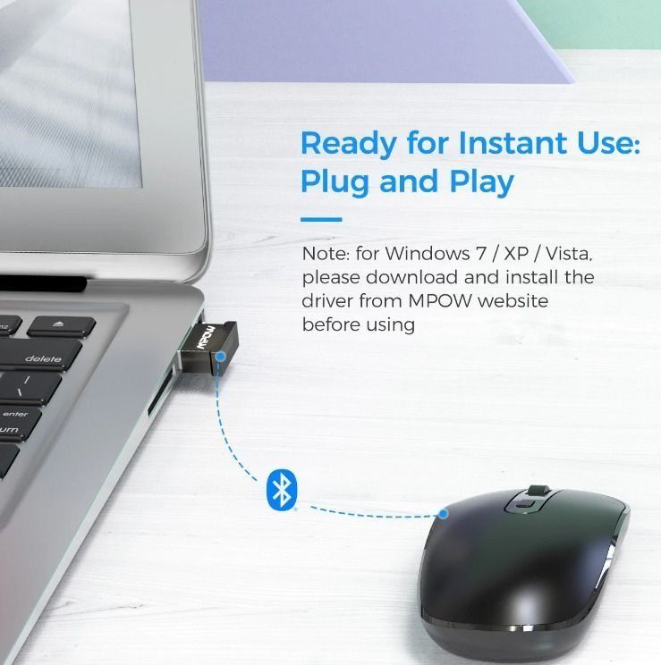 Mpow usb hotsell bluetooth driver