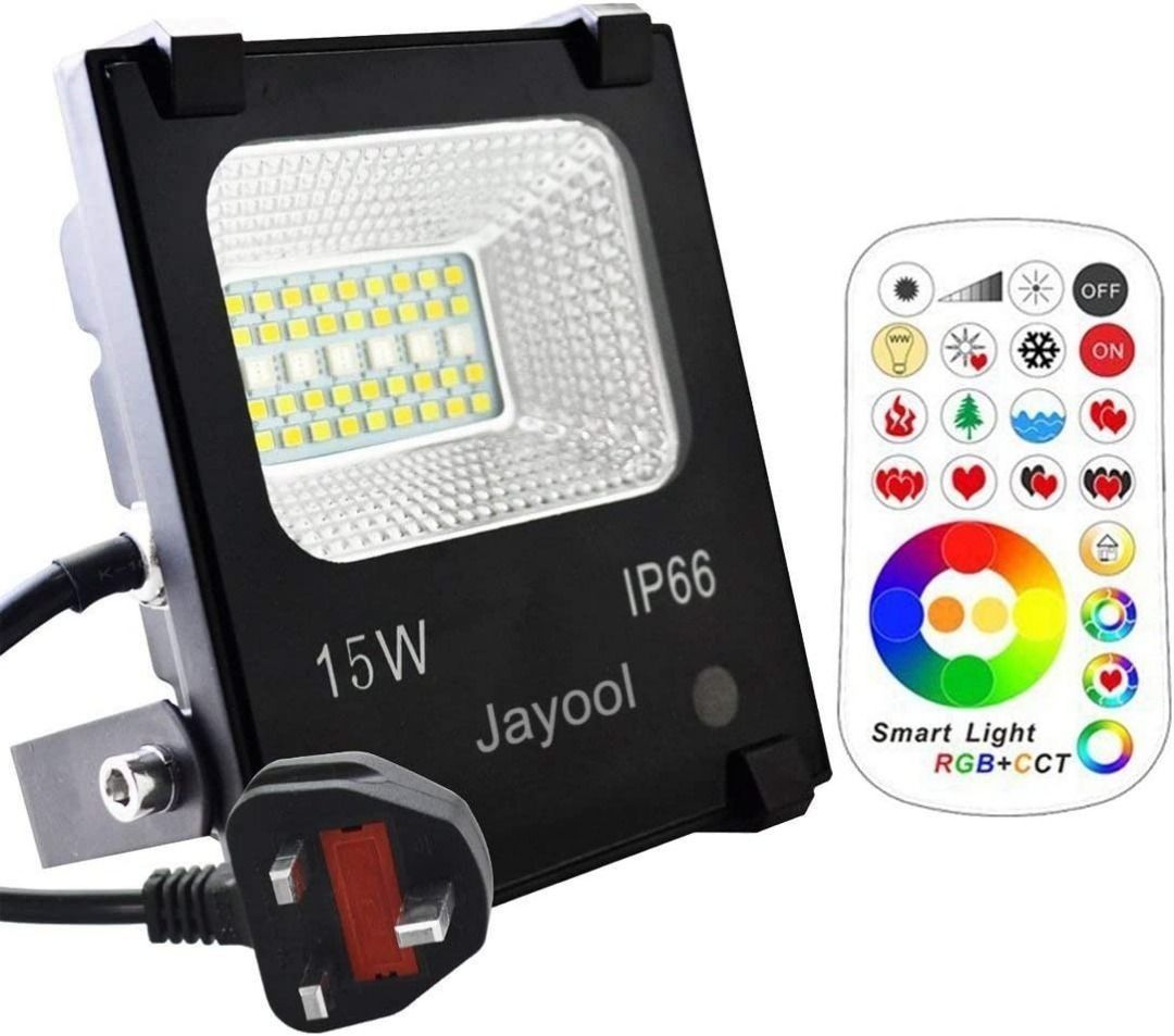 3315] Jayool Outdoor 15W RGB LED Flood Light with Remote (IN STOCK