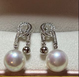 9.5mm freshwater pearl earrings