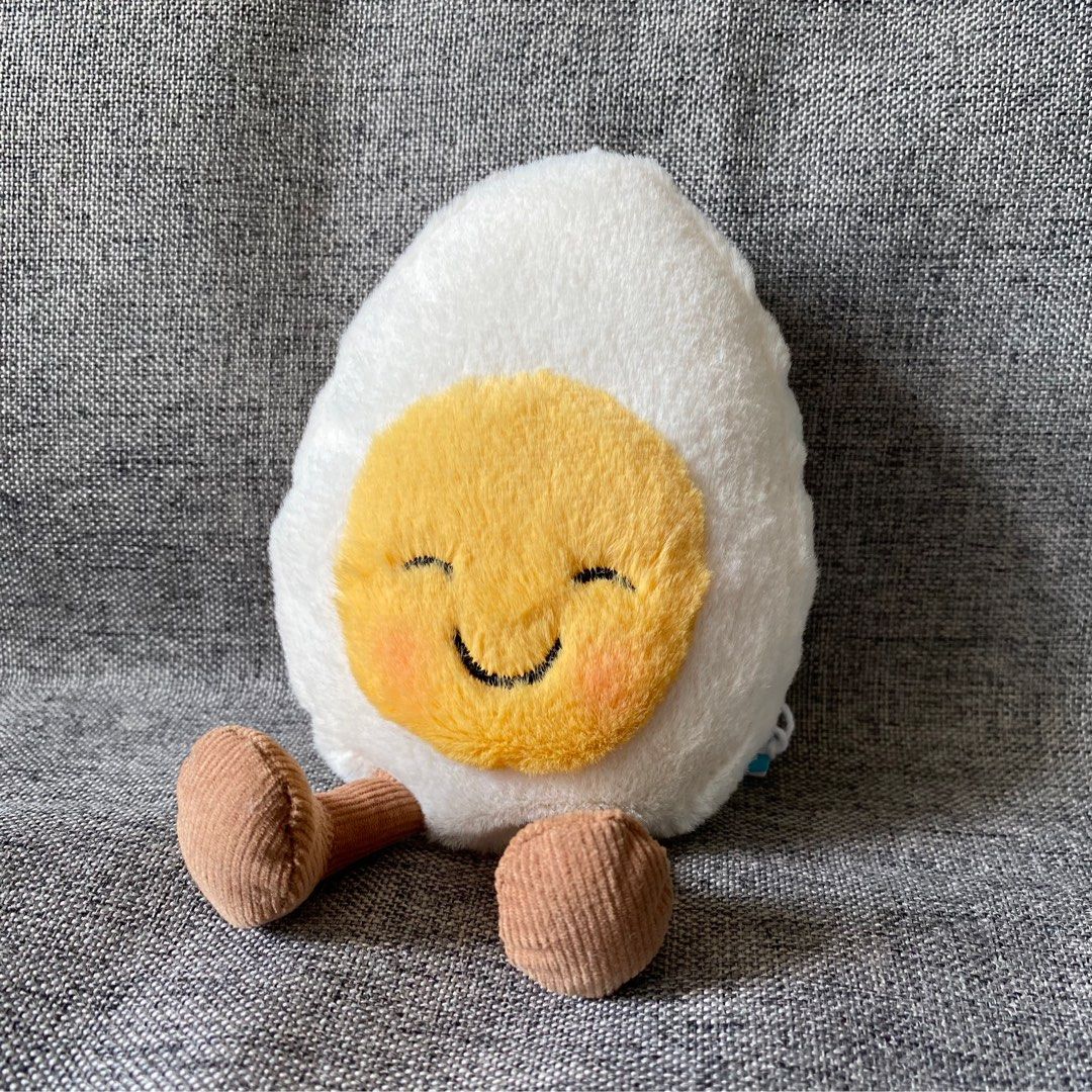 現貨] JELLYCAT Amuseable Blushing Boiled Egg Soft Toy 14cm 面紅紅
