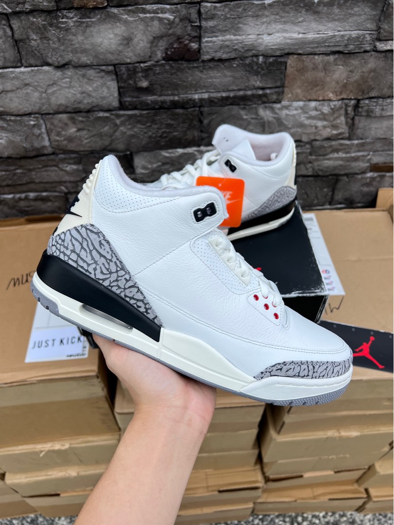 Air Jordan 3 White Cement Men s Fashion Footwear Sneakers on
