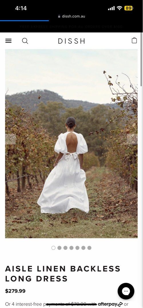 AISLE LINEN BACKLESS LONG DRESS DISSH AU8, Women's Fashion, Dresses & Sets,  Dresses on Carousell