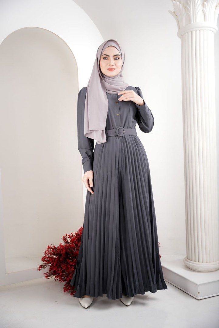 Anatasia Jumpsuit Dress Raya Jubah Raya, Women's Fashion, Dresses ...