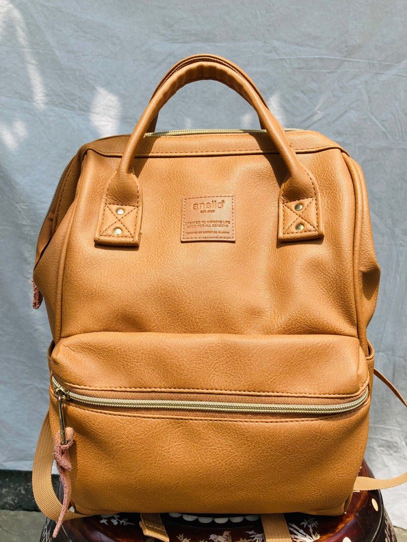 bryant retro stripe leather backpack Bryant Backpack  Old Trend