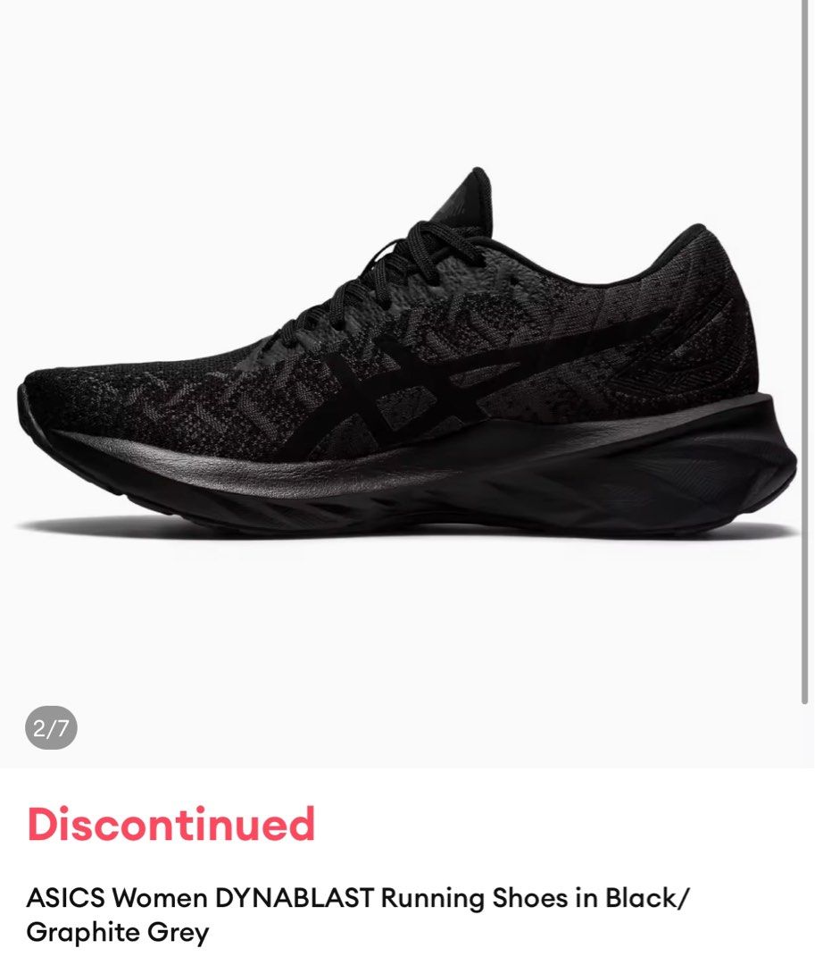 ASICS women dynablast running shoes (Category: Sneakers) located in Singapore. Submitted by blossomingspacesg (Listing ID 1220715686, Image 1). Description: Product is no longer selling as seen in pic only worn once, but did not like it as it was full black. $100 negotiable for serious buyers. Self collect at Yishun. .