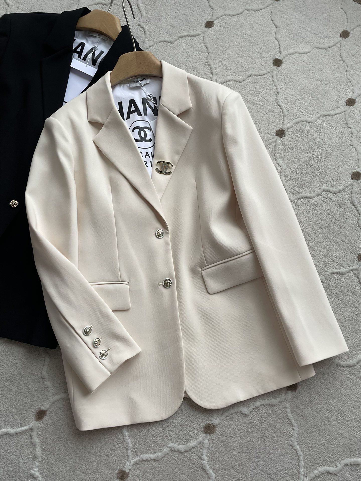 White chanel jacket top