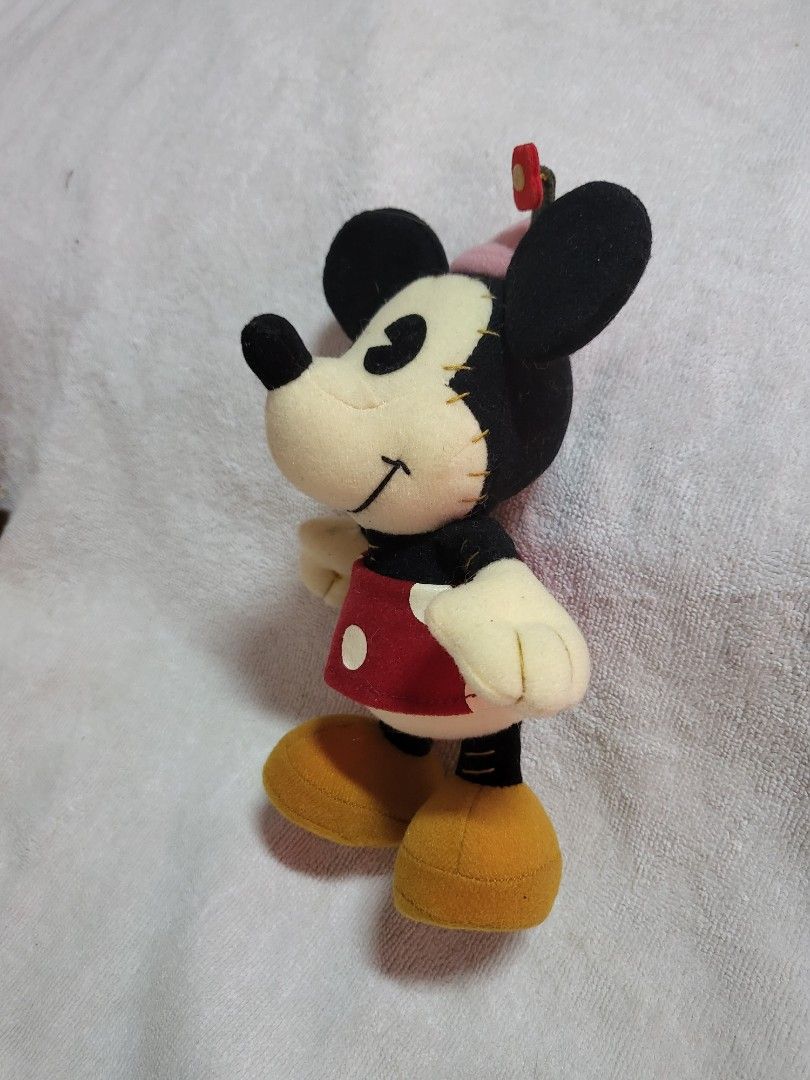 Vintage Plush Mickey Mouse Keychain Stuffed Animal 6 Tall Disney  Collectible