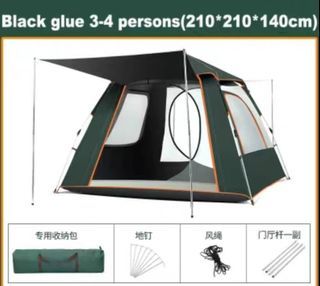 Automatic quick open pop out tent