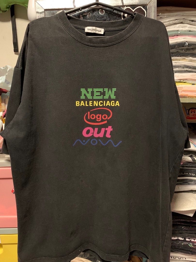 balenciaga new logo out tee