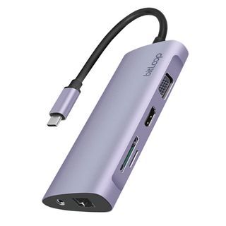 Bitloop USB C hub  11 in 1 hub with 4k vga SD card 3.5mm ethernet and charging