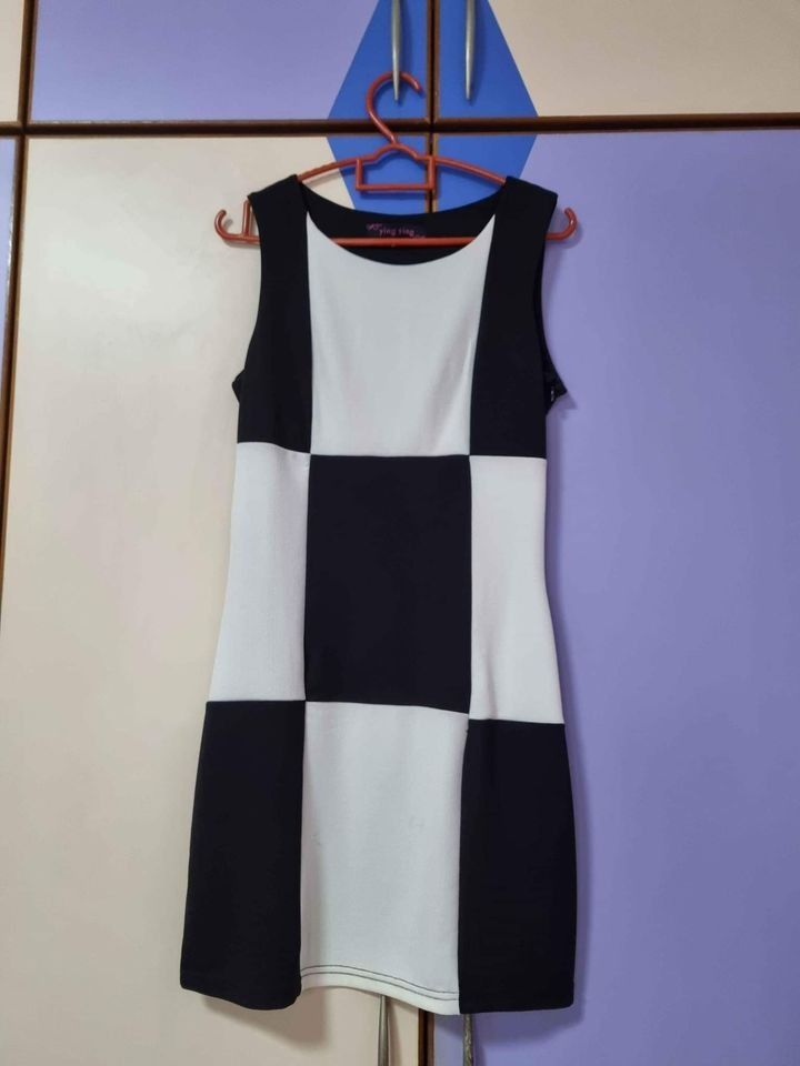 Black & White Checkered Bodycon Dress Office Casual Date Night, Women'S  Fashion, Dresses & Sets, Dresses On Carousell