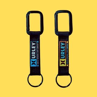 'Blue/Black' and 'Blue/Yellow/Black' Lace Key Holder with Metal Carabiner - Hurley