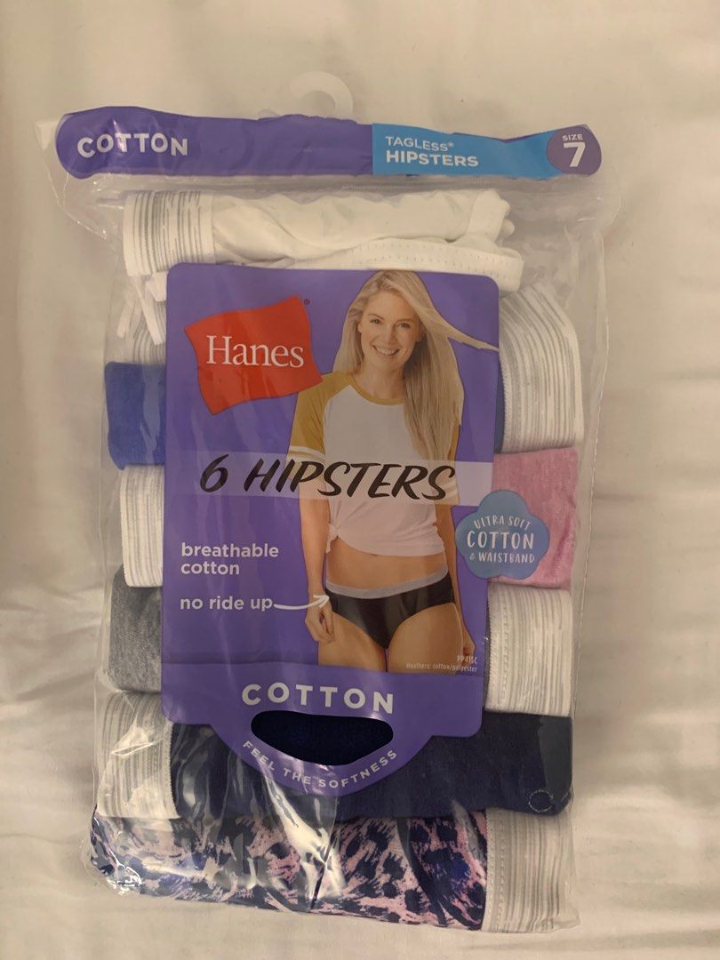 Hanes Girls 14-+1 Pack Tagless Cotton Hipster Underwear Size 16