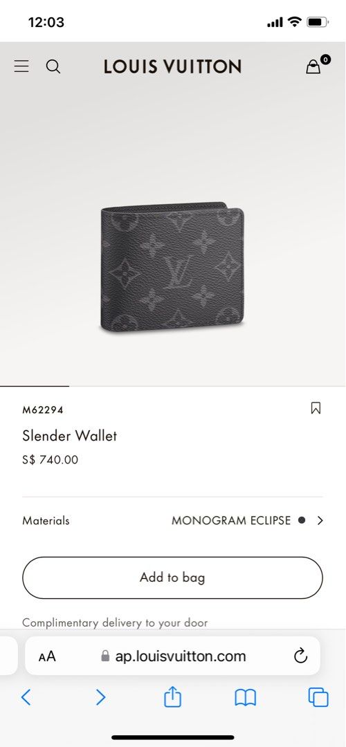 Louis Vuitton Slender mens wallet new Leather ref.74854 - Joli Closet
