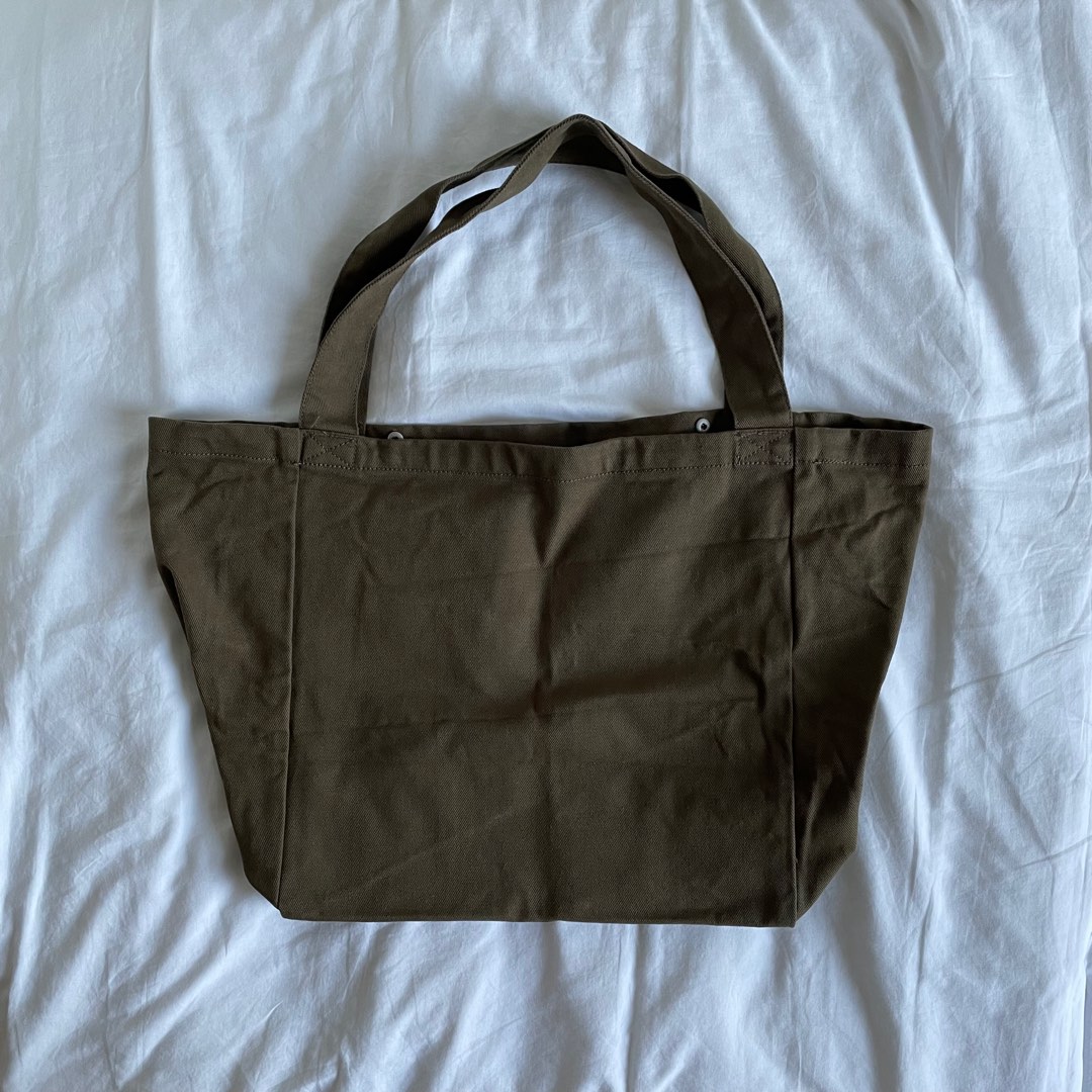 brandy melville large tote bag (olive green), Women's Fashion, Bags