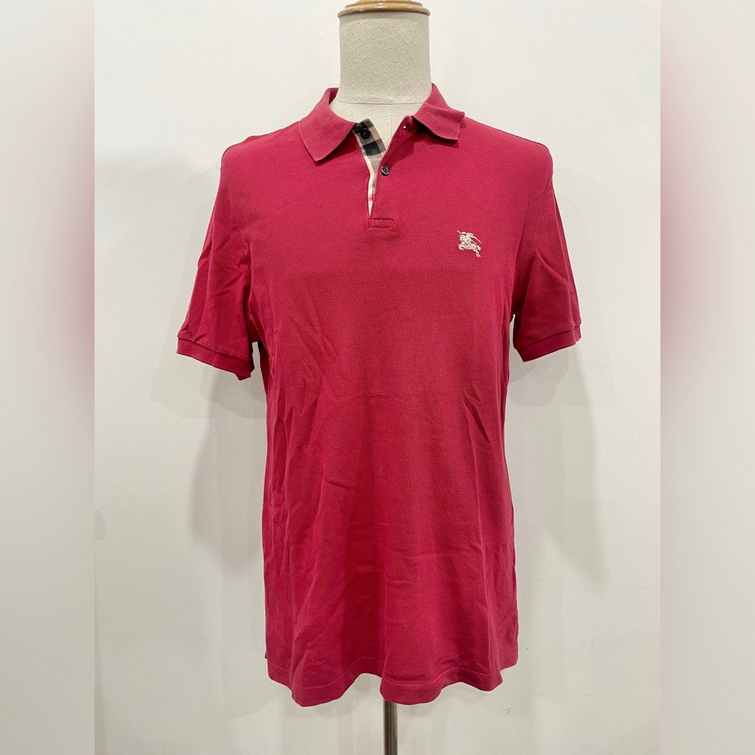 Burberry brit red shirt on sale