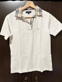 Burberry經典白色polo衫