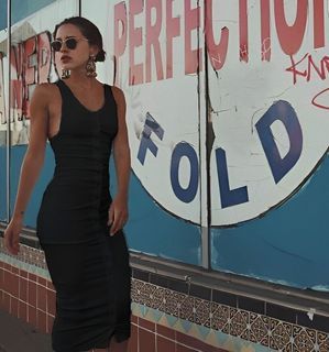 Button Bodycon Midi Dress