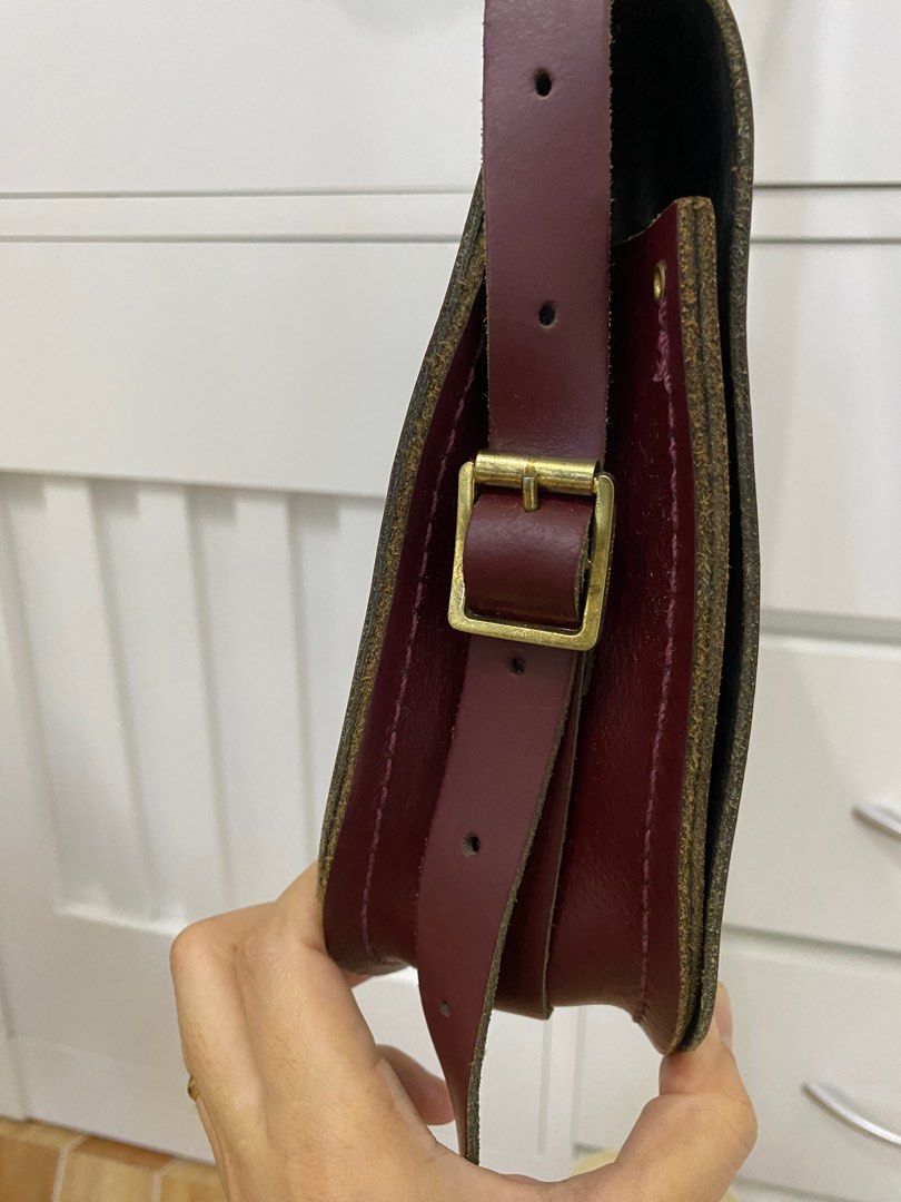 Cambridge Satchel Oxblood Saddle Bag Women s Fashion Bags Wallets Cross body Bags on Carousell