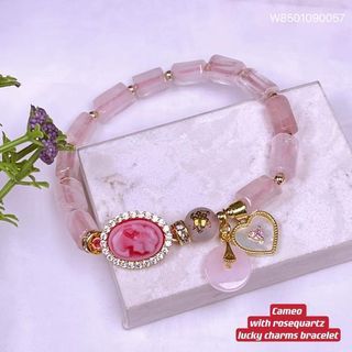 Cameo with rosequartz bracelet