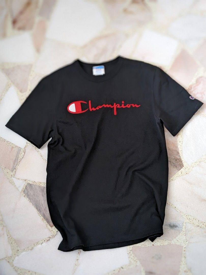 Black and red champion top shirt