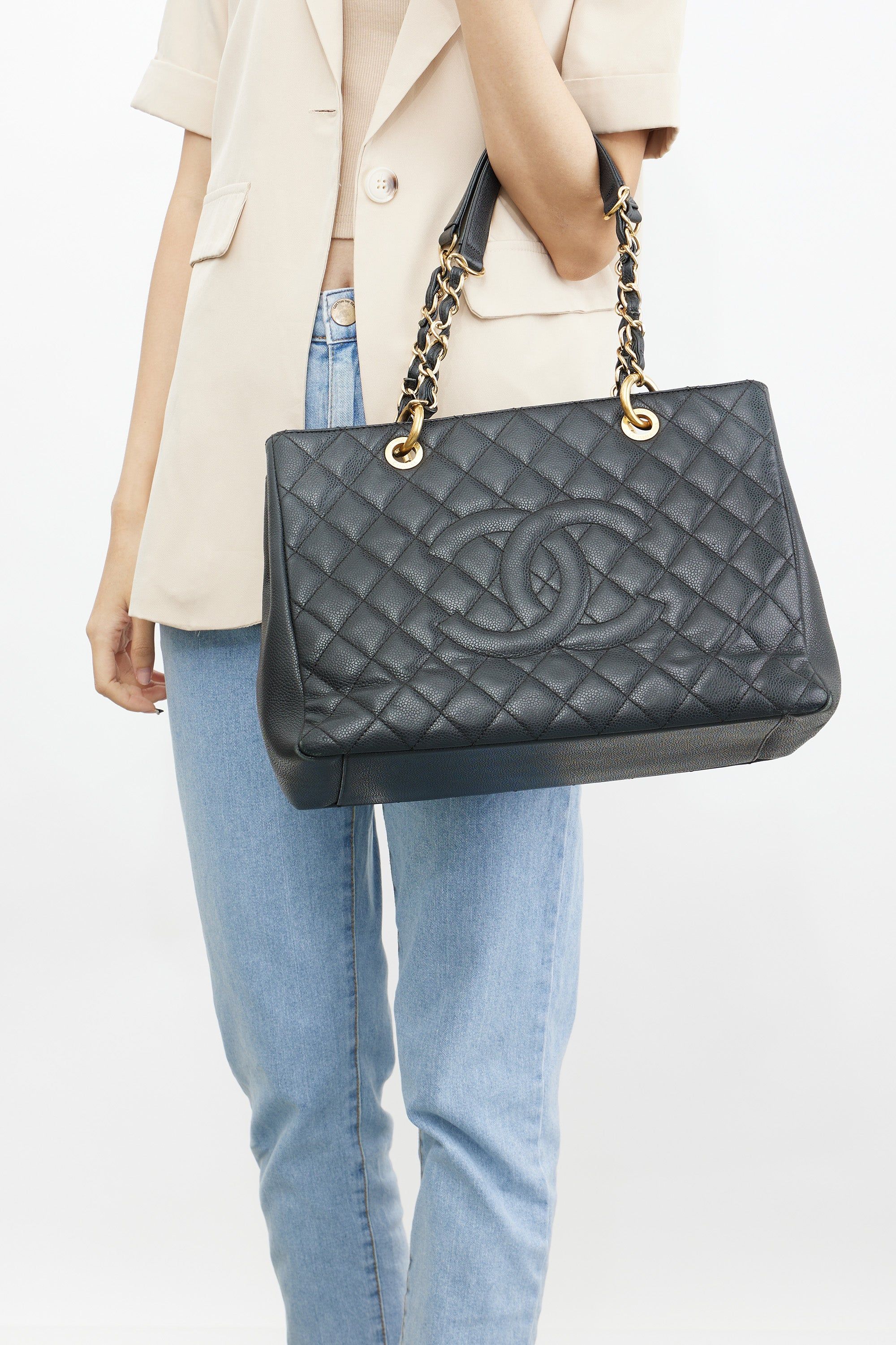 Chanel GST Tote Bag Caviar Leather oxluxe, Luxury, Bags & Wallets on Carousell