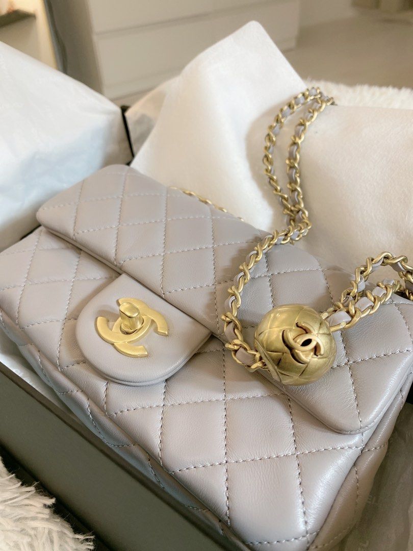 CHANEL UNICORN BAG!  22C DENIM PEARL CRUSH SQ MINI REVIEW 