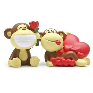 Cheeky Monkey Cake Toppers / Figurines (2 Pcs a Set)