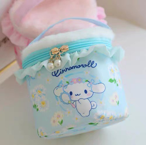 Cinnamoroll Sanrio Chubby White Puppy Makeup Pouch Carrier Furry ...