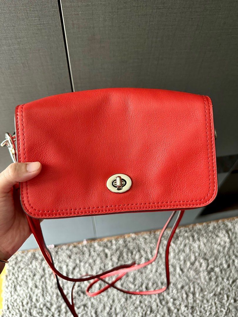 Red coach clearance crossbody