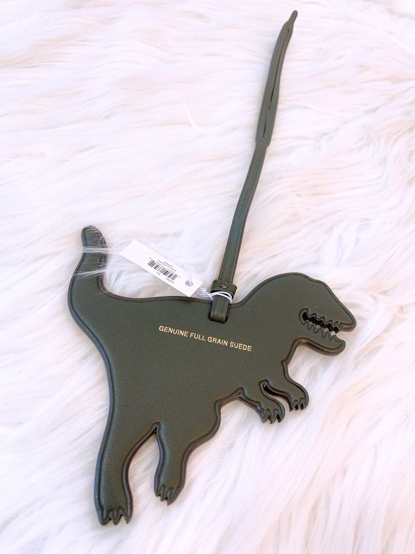 COACH REXY Bag Charm Dinosaur Rainbow Keychain USED Mint From JAPAN