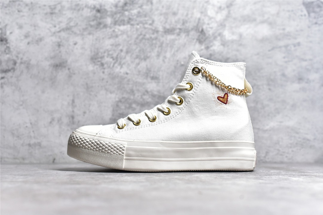Converse Chuck Taylor High Hearts White shoes Women s Fashion