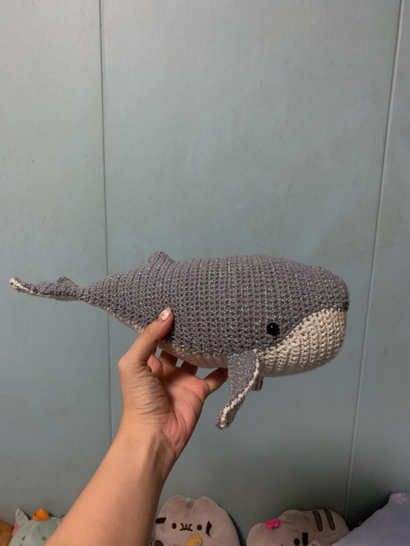 (Crochet for Sale) Handmade Crochet Humpback Whale, Hobbies & Toys