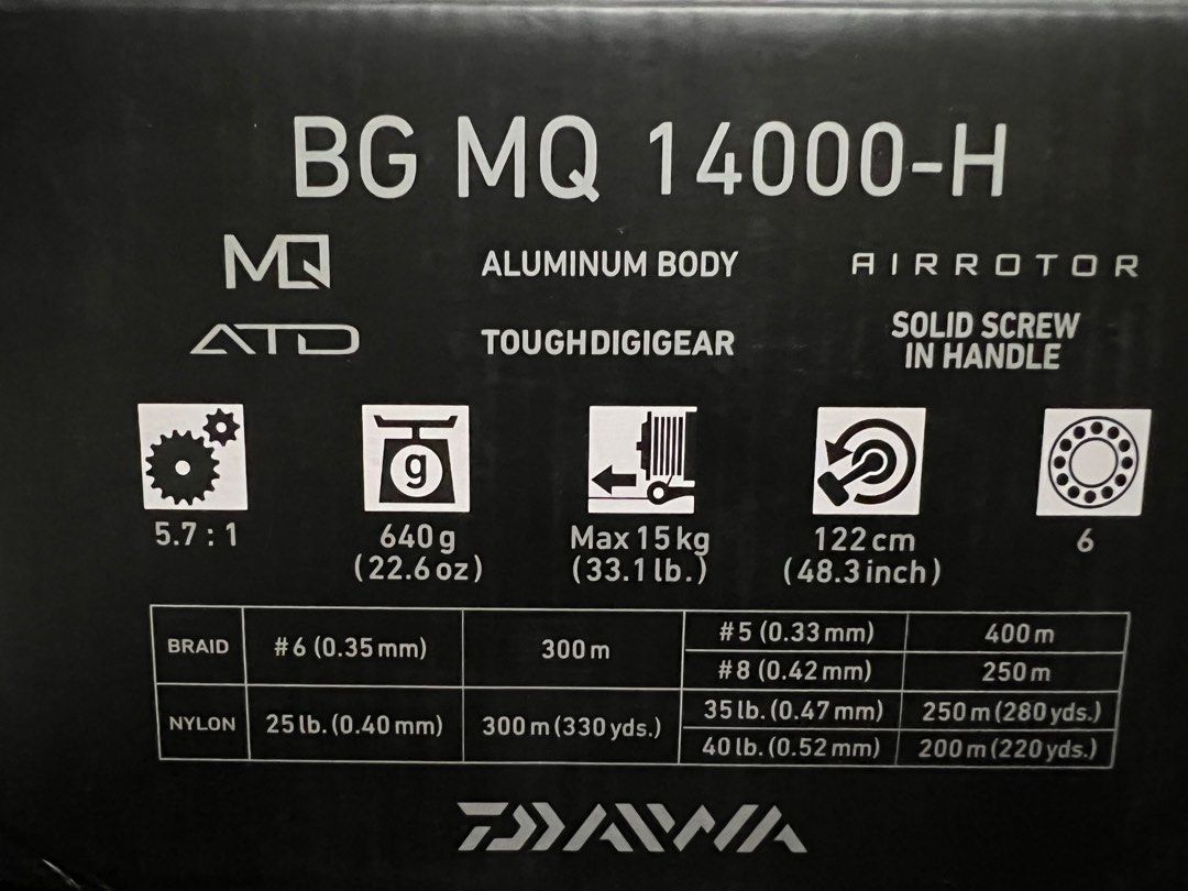 Daiwa BG MQ 14000-H Spinning Reel
