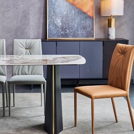 Dining Table (Category: Tables & Sets) located in Singapore. Submitted by hosalediscounts (Listing ID 1220871298, Image 3). Description: Dining Table type 692 Material: sintered stone Bottom thickening plate Colour: flower/Black Table . 140*80*75cm Table . 160*80*75cm Table . 180*90*75cm.