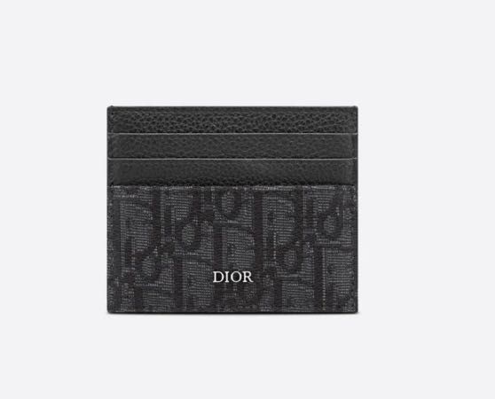 Key Holder Black Dior Oblique Jacquard