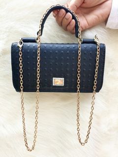 Dompet Lipat Tas Sling mini Tali Rantai Kulit Asli mix Kulit Sintetis Wanita Second Preloved Thrift