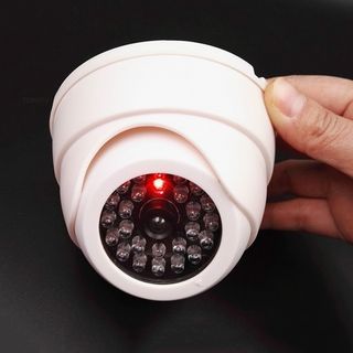 Dummy Fake Surveillance Security Dome Camera CCTV Flashing LED Light